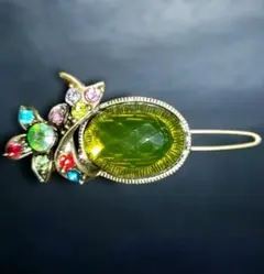 24時間セール‼️ヴィンテージデッドストック✴️マルチカラーフラワー ヘアピン