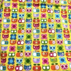 1.5m 綿100% シーチング　アニマル柄　レトロ　イエロー系