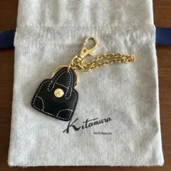 【美品】キタムラミニバッグ型キーホルダー 紺