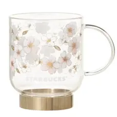 スタバ　さくら　SAKURA2026　耐熱グラスマグ ゴールド　新品　箱入り