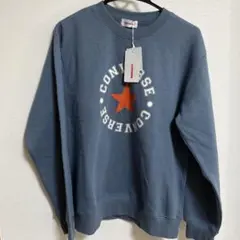 CONVERSE ブルー　トレーナー　Lサイズ