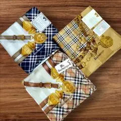 新品 BURBERRY シルクコットン大型ノバチェックハンカチーフ●まとめ売り