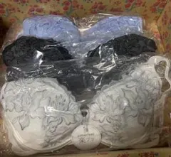 aimerfeel 楽ブラ C70 ブラジャー 3枚 ホワイト ブラック