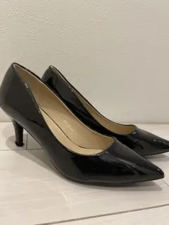 ブラックポインテッドトゥハイヒール26