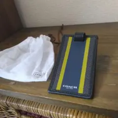 値下げ！新品　本物　COACH ラゲッジ タグ 名札 ネーム　ネイビー