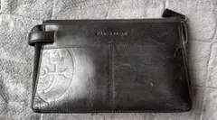 カステルバジャック　ブラック　レザー　セカンドバッグ