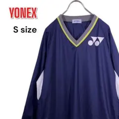 YONEX ヨネックス Vネック ウォームアップ Sサイズ 紺 日本製 裾絞り