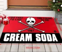 CREAM SODAデザインマット 60cm x 40cmふわふわ！滑り止め裏地