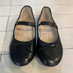 入学式　フォーマル 靴　キッズ用　黒　ストラップ　バレエシューズ　22センチ