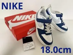 NIKE スニーカー ホワイト/ネイビー ベルクロ　18.0cm