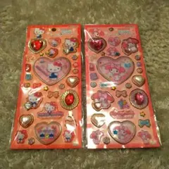 正規品　ハローキティ　マイメロディ　キラキラジュエルシールシール2セット
