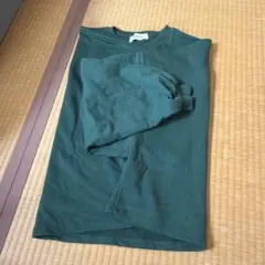 長袖 カットソー 深緑色のサムネイル