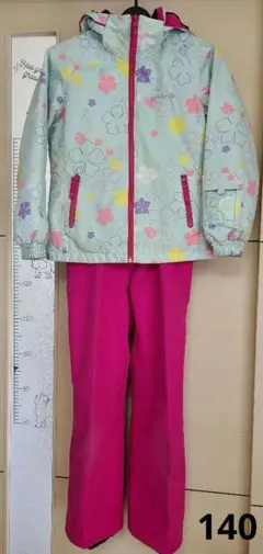 フェニックス　スキーウェア　上下セット　花柄ピンク　140