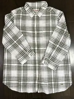 新品未使用！マックレガー　XLサイズ(13号) 綿麻チェック七分袖シャツ