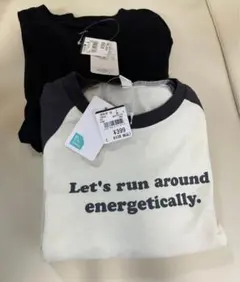 【タグ付き】2枚セット 120 長袖 薄手 Tシャツ シンプル 男の子 シャツ