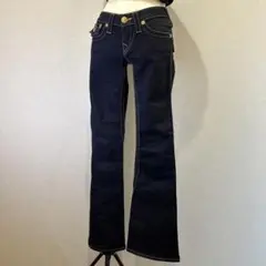 TRUE RELIGION gold stitch denimpants Y2K