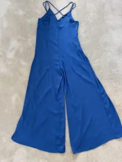 ZARA レディース　オールインワン　ブルー　Ｖネック
