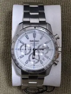 SEIKO SSB025P1 逆輸入 クロノグラフ 白文字盤 廃盤 6T63 - メルカリ