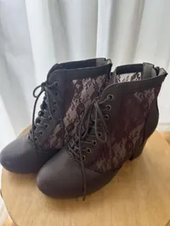axes femme アクシーズファム チュールレースアップブーツ ファスナーのサムネイル