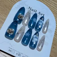 雪の結晶デザイン ネイルチップ