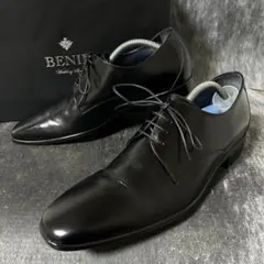 BENIR ベニル　プレーントゥ　レザーシューズ　革靴　26.5cm ブラック