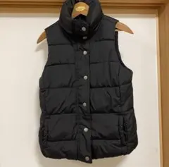 OLD NAVYブラックダウンベスト レディースSサイズ