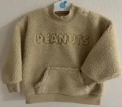 【PEANUTS 】ボアトレーナー 95cmチャーリーブラウン