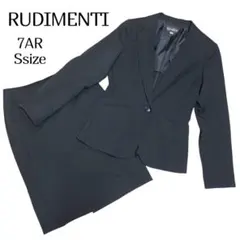 美品⭐️RUDIMENTI ブラック　ストライプ　7号スーツ2点セット フォーマル
