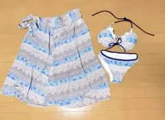 水着　3点セット　パレオ　ビキニ　【値下げしました】