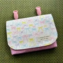 6404. 移動ポケット リボン 女の子 クリップ付