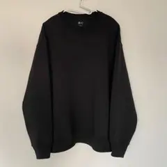 UNIQLO C ユニクロ オーバーサイズスウェットシャツ ブラック黒 Lサイズ