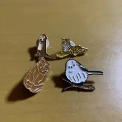 23546PiNS 動物　ピンバッジ　まとめ売り　熊　トラ　カワウソ　シマエナガ