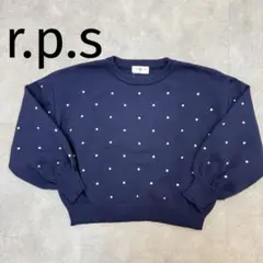 r.p.s ドット柄　ニット　ネイビー