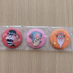 ワンピース 刺繍缶バッジ ペローナ チョッパー エース