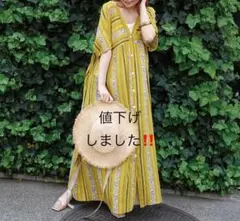 【CORNERS】3way花柄ストライプVネックワンピース※値下げしました！
