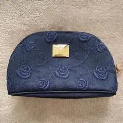 Hallmark ホールマーク 化粧ポーチ ミニ 紺 バラ 花柄 マルチポーチ