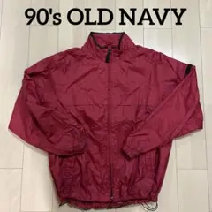 90's OLD NAVY ドローコード ナイロンジャケット Y2k Teck