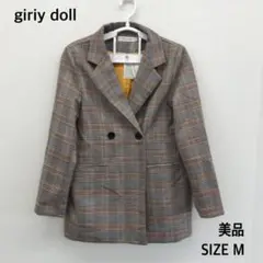 新品タグ付⭐girly doll チェック柄 テーラードジャケット M