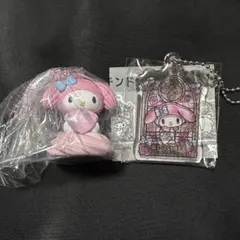マイメロディ ホイップクリームマスコット＆ステンドグラス風アクリルチェーン