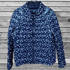 UNIQLO ユニクロ ネイビー 水玉 ウルトラライトダウン レディースXL