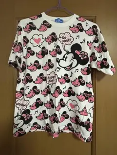 ミニーマウス Tシャツ ホワイト/ピンク