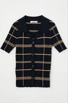 HALF SLEEVE RANDOM KNIT POLO MOUSSY ポロ