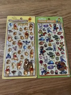 【正規品】ディズニー　ボンボンドロップシール　プーさん　ズートピア