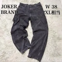JOKER BRAND ブラックデニム ペインターパンツ ワイド バギー W38