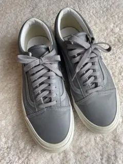 VANS バンズ　オールドスクール　レザー グレー　28センチ　スニーカーのサムネイル