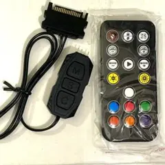 [신제품] ARGB LED 컨트롤러 블랙 5V 3핀 SATA 전원 (리모컨 포함)