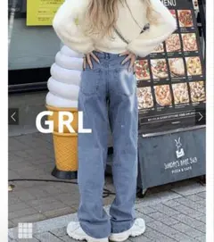 GRL グレイル ハートポイントデニムパンツ Sサイズ 新品タグ付き