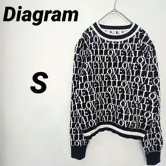 Diagram GRACE CONTINENTAL ロゴ 総柄 長袖ニット