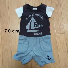 フェリシモ HARAPPA ロンパース 70cm ヨット柄のサムネイル
