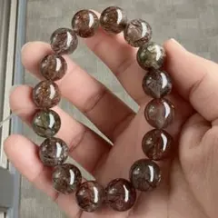ブラジル産グリーンガーデンクォーツ巨玉ア(18～18.5mm)ブレスレット 